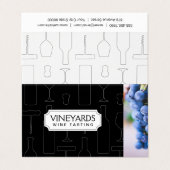 Wijntest | Wijngaarden | Druiven Visitekaartje (Buitenkant ongevouwen)