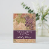 Wijntesteeltpartij Uitnodiging met gebruikmaking v (Staand voorkant)