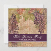 Wijntesteeltpartij Uitnodiging met gebruikmaking v (Voorkant)