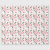 Wijnthema aangepast kerstfeestdag ompakken papier (Vlak)