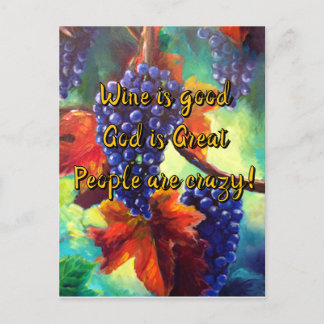 Wijnthema Briefkaart