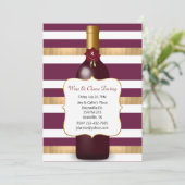 Wijnthema Feest Kaart (Staand voorkant)