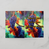 Wijnthema Folie Wenskaart (Buiten Laag)