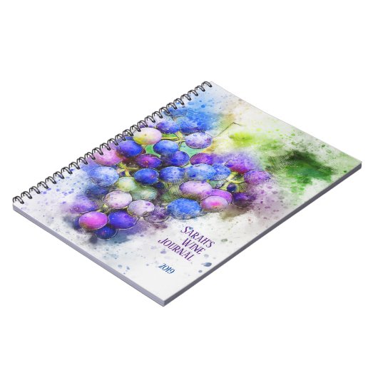 Wijnthema, nog steeds lieves/gepersonaliseerd wijn notitieboek (Linkerzijde)