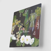 Wijnthema op maat vierkante klok (Hoek)