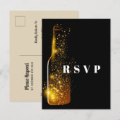 wijnthema, partij, Briefkaart RSVP (Voorkant / Achterkant)