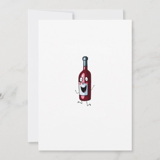 Wijnthema, rode wijn, fles wijn kaart (Voorkant)