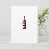 Wijnthema, rode wijn, fles wijn kaart (Staand voorkant)