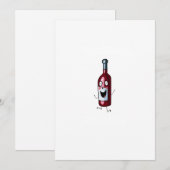 Wijnthema, rode wijn, fles wijn kaart (Voorkant / Achterkant)