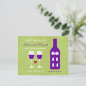Wijnthema Sla de datumkaart op Save The Date (Staand voorkant)