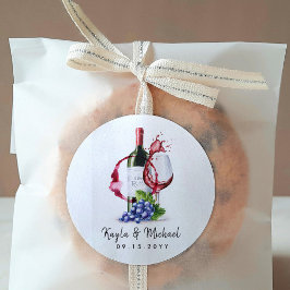 Wijnthema speciale gelegenheid feest ronde sticker