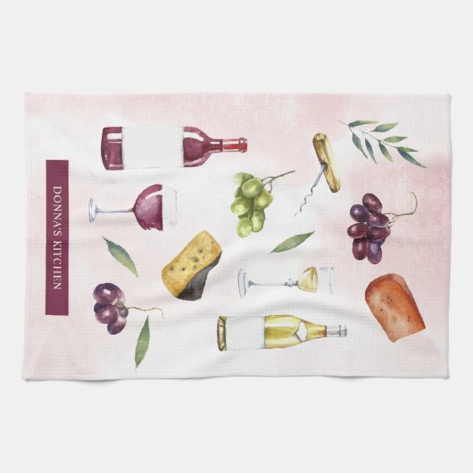 Wijnthema Theedoek (Horizontaal)