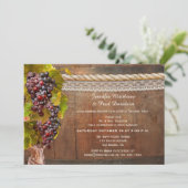 Wijnthema Uitnodiging Alleen Voor Bruiloftsrecepti (Staand voorkant)