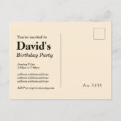 wijnthema , uitnodiging voor Briefkaart op verjaar (Achterkant)