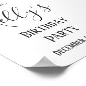 Wijnthema, volwassen partij, welkomstteken poster (Hoek)