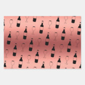 Wijnthema Wrappapier - Roos Gold Inpakpapier Vel (Voorkant)