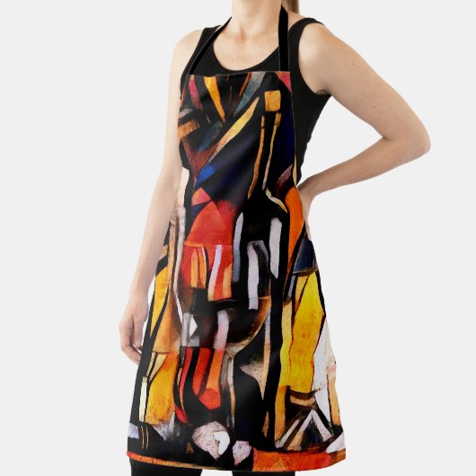 Wijnthema's in de stijl van het cubisme. Flessen, Schort (Insitu)