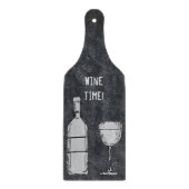 Wijntijd Chalkboard Wijnflesje en glas Snijplank (Voorkant)