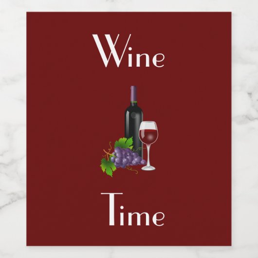 Wijntijd Drink labels Wijn Etiket (Enkel label)