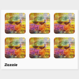 Wijntijd gemarmerde Stickers