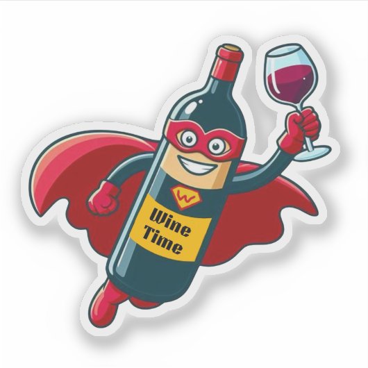 Wijntijd Sticker (Voorkant)