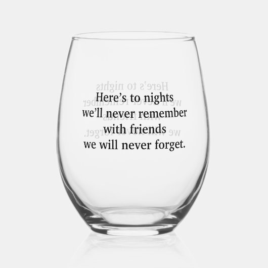 Wijntoast Wijnglas Zonder Voet (Voorkant)