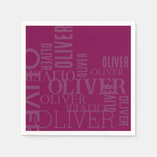 Wijntypografie in nood servet