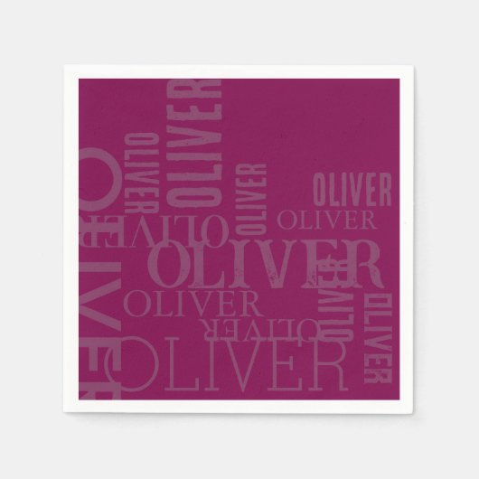 Wijntypografie in nood servet (Voorkant)