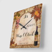 Wijnuhr Wijngaard of Wijn Thema Klok (Hoek)