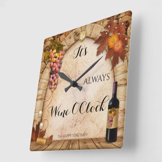 Wijnuhr Wijngaard of Wijn Thema Klok (Hoek)