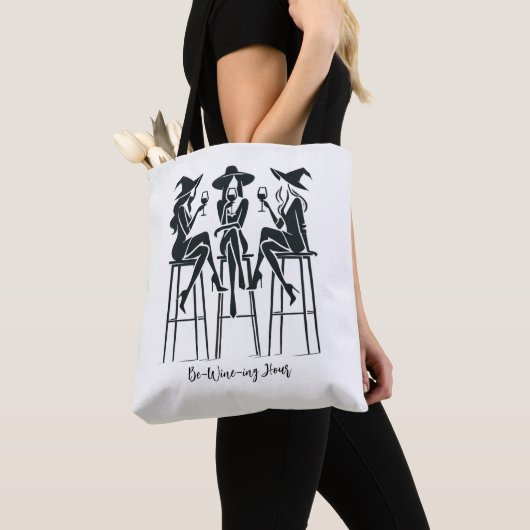 Wijnuur,Elke heks een wijntje,Modern Tote Bag (Dichtbij)