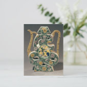 Wijnvaas in de vorm van het teken "shou" briefkaart (Staand voorkant)
