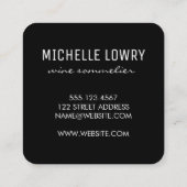 Wijnvat | Artistiek Geborsteld | Wijngaard Vierkante Visitekaartje (Achterkant)