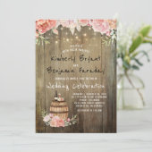 Wijnvat Boho rustieke schuur String Lights Bruilof Kaart (Staand voorkant)