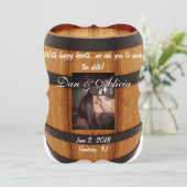 Wijnvat de datum opslaan save the date (Staand voorkant)