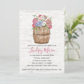 Wijnvat en Bloemen Vrijgezellenfeest Kaart (Staand voorkant)