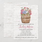 Wijnvat en Bloemen Vrijgezellenfeest Kaart (Voorkant / Achterkant)