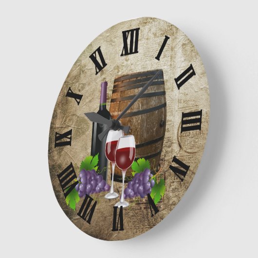 Wijnvat en -bril grote klok (Hoek)