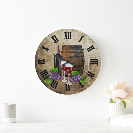 Wijnvat en -bril grote klok (Huis)