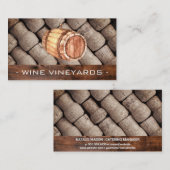 Wijnvat en kurken visitekaartje (Voorkant / Achterkant)