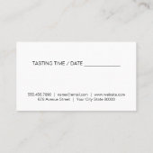 Wijnvat en Kurkentrekker Visitekaartje (Achterkant)