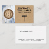 Wijnvat en Kurkentrekker Visitekaartje (Voorkant / Achterkant)