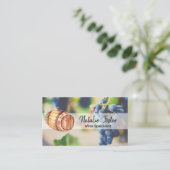 Wijnvat en wijngaard Estate Visitekaartje (Staand voorkant)