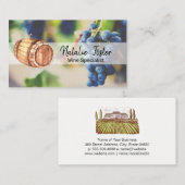 Wijnvat en wijngaard Estate Visitekaartje (Voorkant / Achterkant)