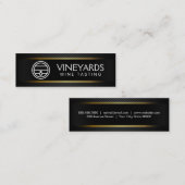 wijnvat | patroon van zwarte koolstofvezels mini visitekaartje (Voorkant / Achterkant)
