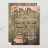 Wijnvat Rustieke String Lights Graduation Party Kaart (Voorkant / Achterkant)