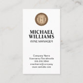 Wijnvat van hout visitekaartje (Achterkant)