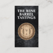 Wijnvat van hout visitekaartje (Voorkant)