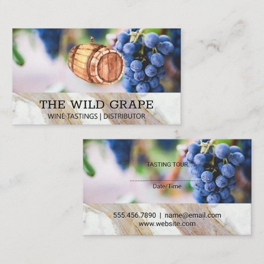 Wijnvat | Wijn druiven Visitekaartje (Voorkant / Achterkant)