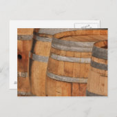 Wijnvaten gebruikt om  wijn op te slaan briefkaart (Voorkant / Achterkant)